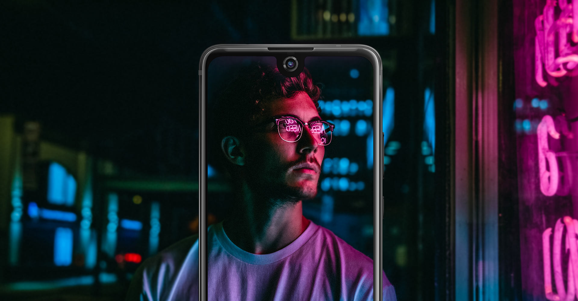 Low light selfie of a man